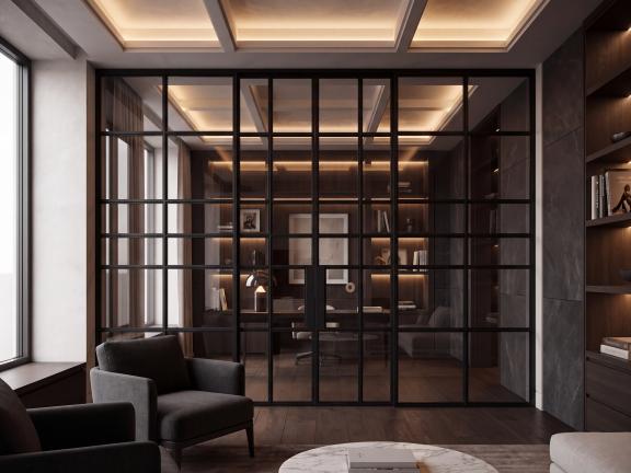 Crittall Style Glass Partitions Foto