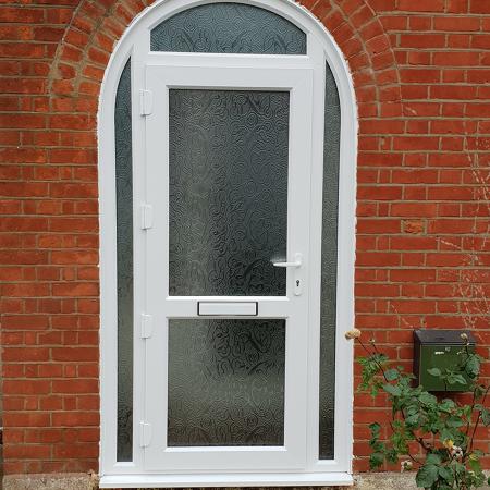 Arched entrance door
